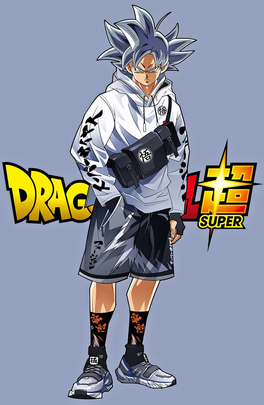 Goku in Streetwear Hoodie and Sneakers Dragon Ball Super Anime Character Art HD phone wallpaper
