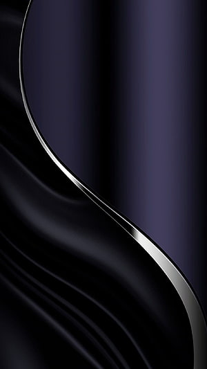 Elegant Dark Abstract Wallpaper with Flowing Black Silk and Silver Accent HD phone wallpaper