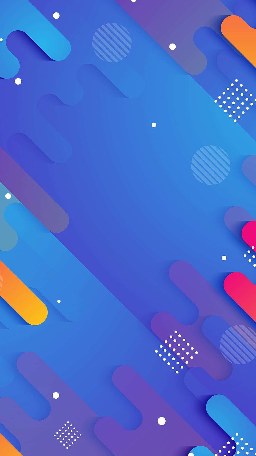 Abstract Geometric Blue Gradient Wallpaper with Diagonal Shapes and Dots HD phone wallpaper