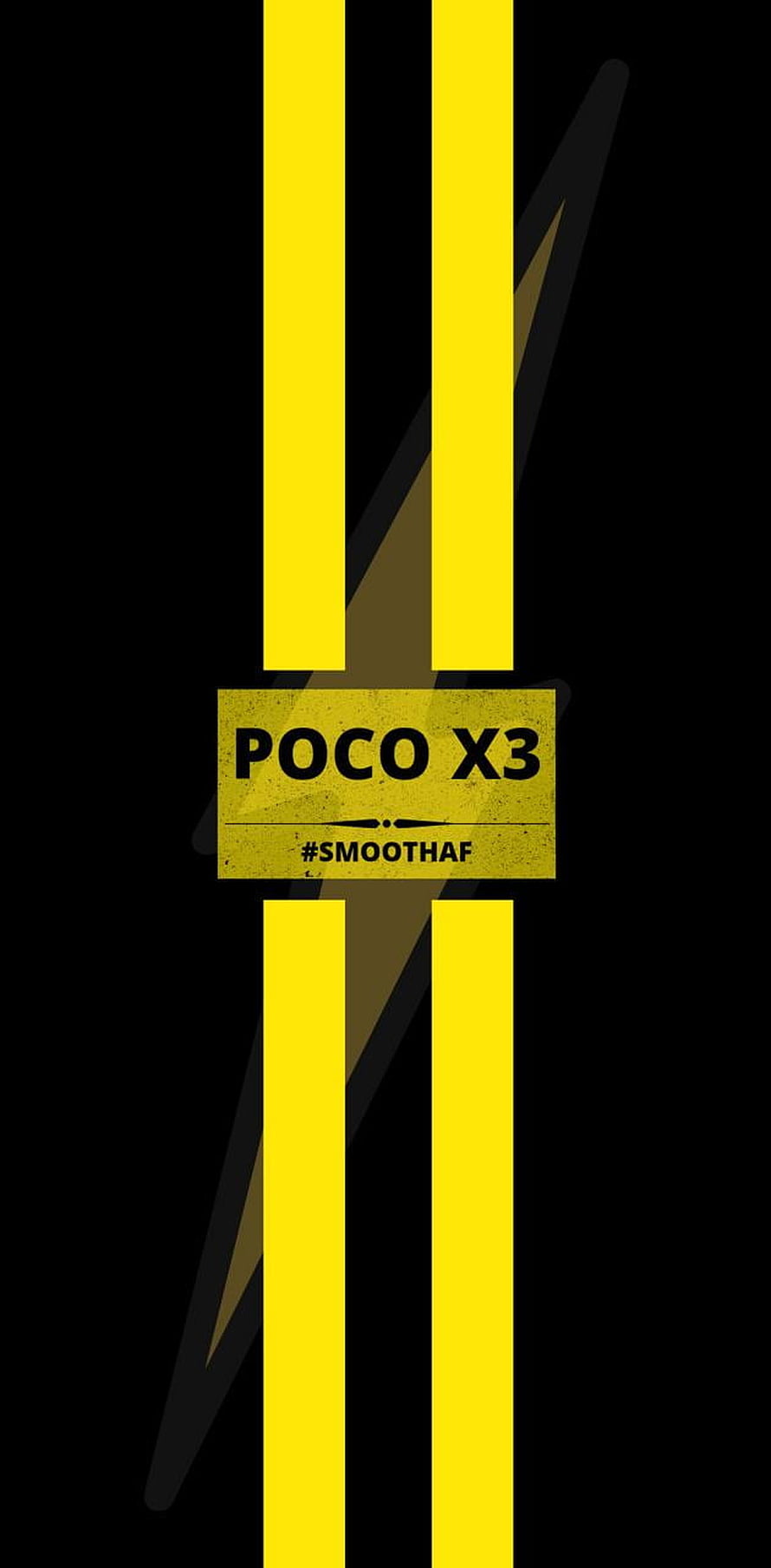 Poco X3 Minimalist Yellow and Black Geometric Smartphone Wallpaper HD phone wallpaper