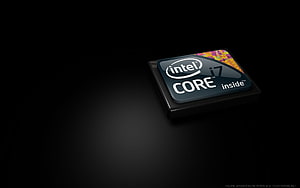 Intel Core i7 Processor Chip on Black Background HD wallpaper