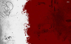 Grunge Red and White Abstract Background with Ornate Floral Border HD wallpaper