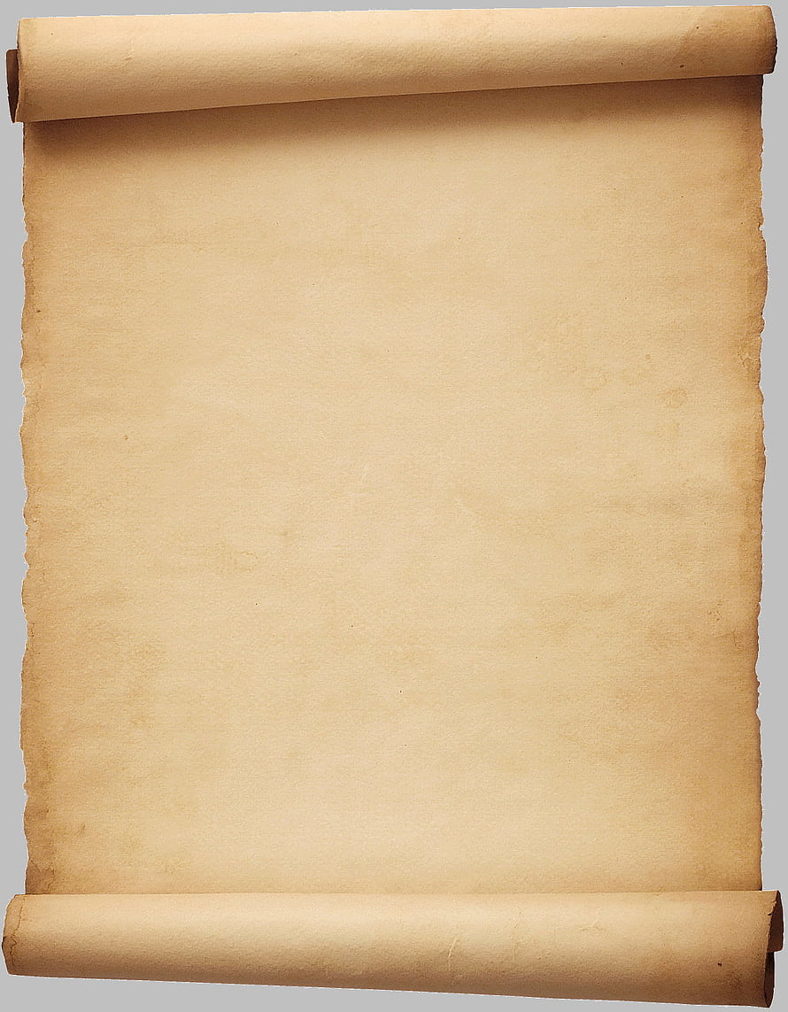 Blank Ancient Parchment Scroll with Rolled Edges and Aged Texture HD phone wallpaper
