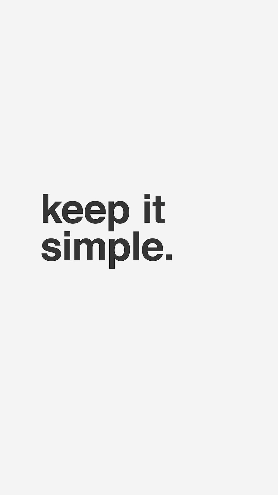 Minimalist White Quote Wallpaper with Bold Black Typography HD phone wallpaper