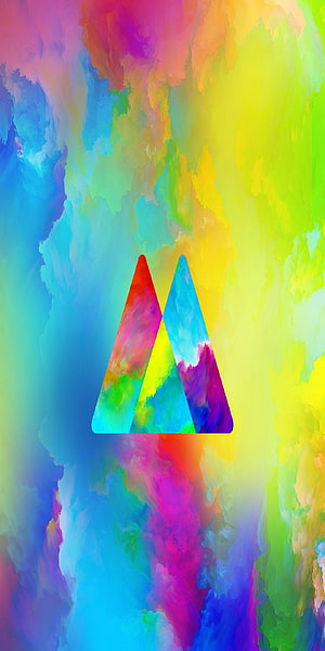 Vibrant Abstract M Logo Wallpaper with Colorful Paint Splat Background HD phone wallpaper