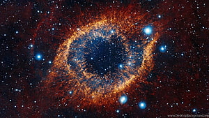 Ring Nebula Deep Space Astrophotography with Brilliant Star Field HD wallpaper