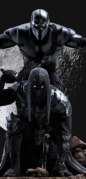 Noob Saibot and Subzero Dark Ninja Warriors from Mortal Kombat 11 HD phone wallpaper