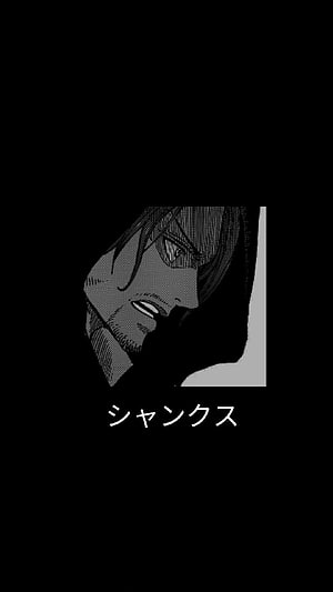 Shanks One Piece Manga Portrait Black and White Anime Character Wallpaper HD phone wallpaper
