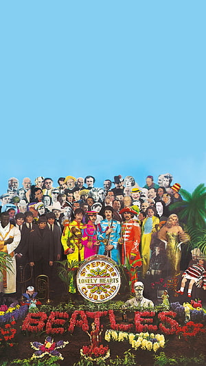 The Beatles Sgt. Pepper's Lonely Hearts Club Band Album Cover Artwork HD phone wallpaper