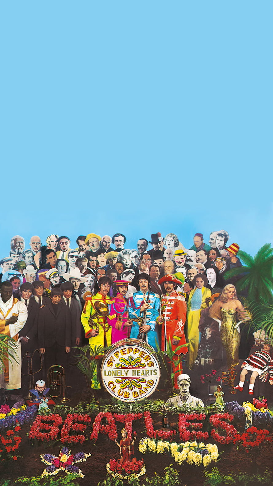The Beatles Sgt. Pepper's Lonely Hearts Club Band Album Cover Artwork HD phone wallpaper
