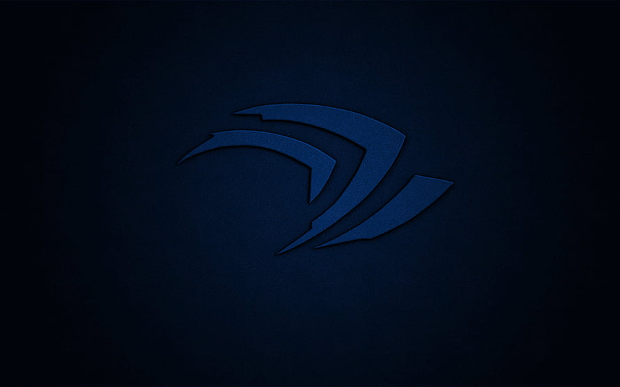 Nvidia Blue Logo on Dark Grunge Background HD wallpaper