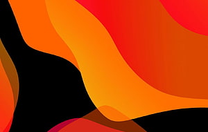 Vibrant Orange and Black Abstract Wave Pattern for Desktop Background HD wallpaper