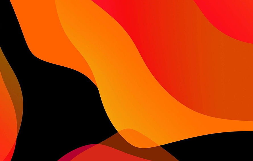Vibrant Orange and Black Abstract Wave Pattern for Desktop Background HD wallpaper