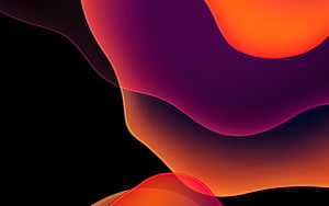 Apple macOS Monterey Abstract Dark Red and Purple Gradient Wallpaper HD wallpaper
