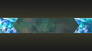 Abstract Geometric Low Poly Banner with Blue Crystal Accents on Dark Background HD wallpaper
