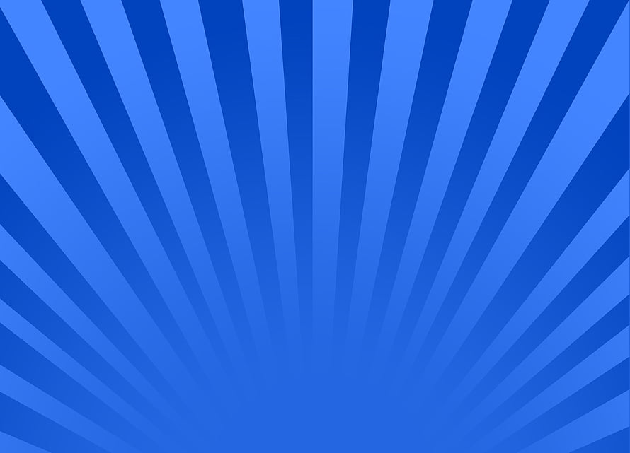 Blue Radial Sunburst Pattern with Alternating Stripes and Central Glow HD wallpaper