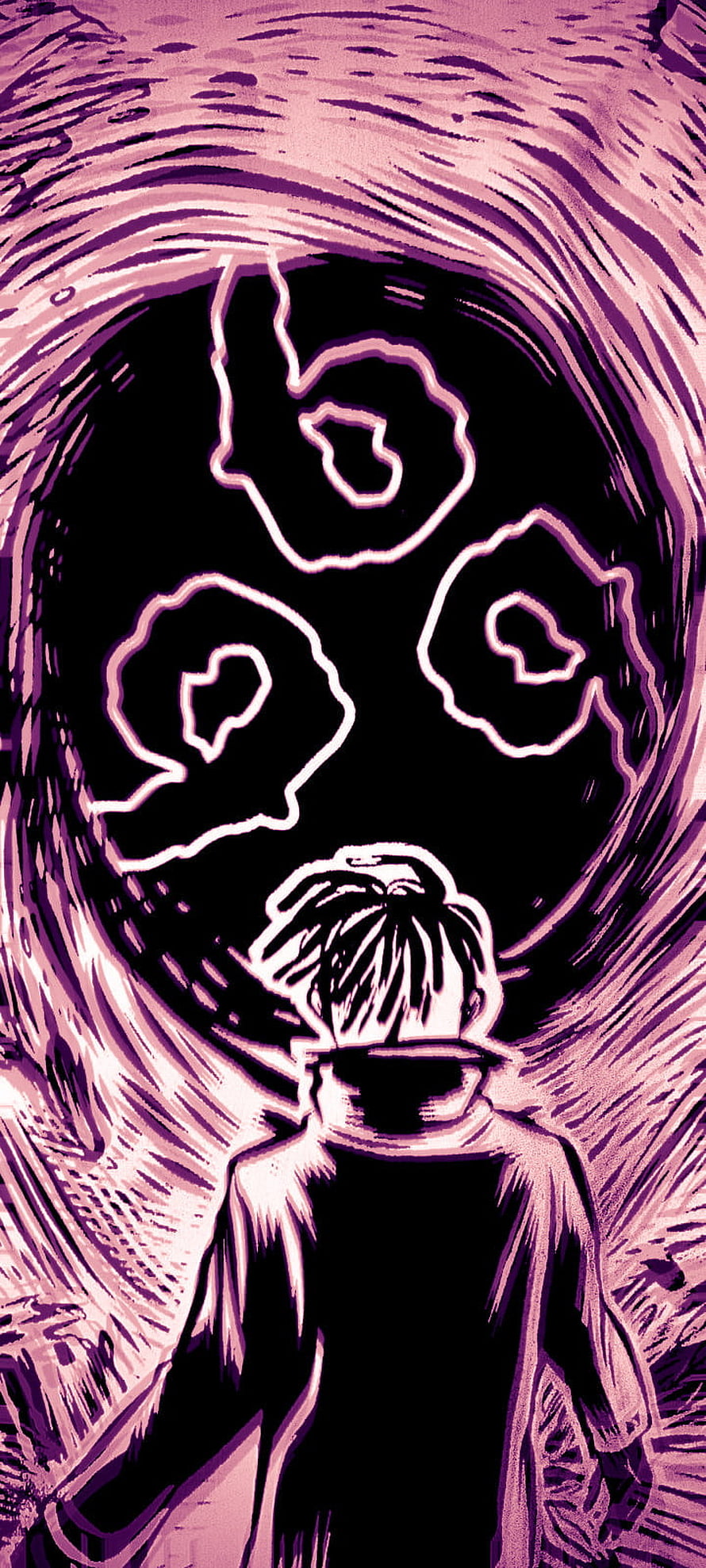 Juice Wrld 999 Album Artwork with Swirling Purple and Black Abstract Design HD phone wallpaper