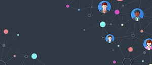Modern Human Resource Network Diagram with Connected Profile Icons on Dark Background HD wallpaper