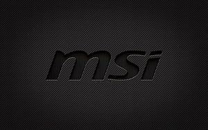 MSI Carbon Fiber Logo on Dark Textured Background HD wallpaper