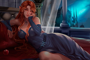 Lenore from Castlevania in a Dark Fantasy Setting HD wallpaper