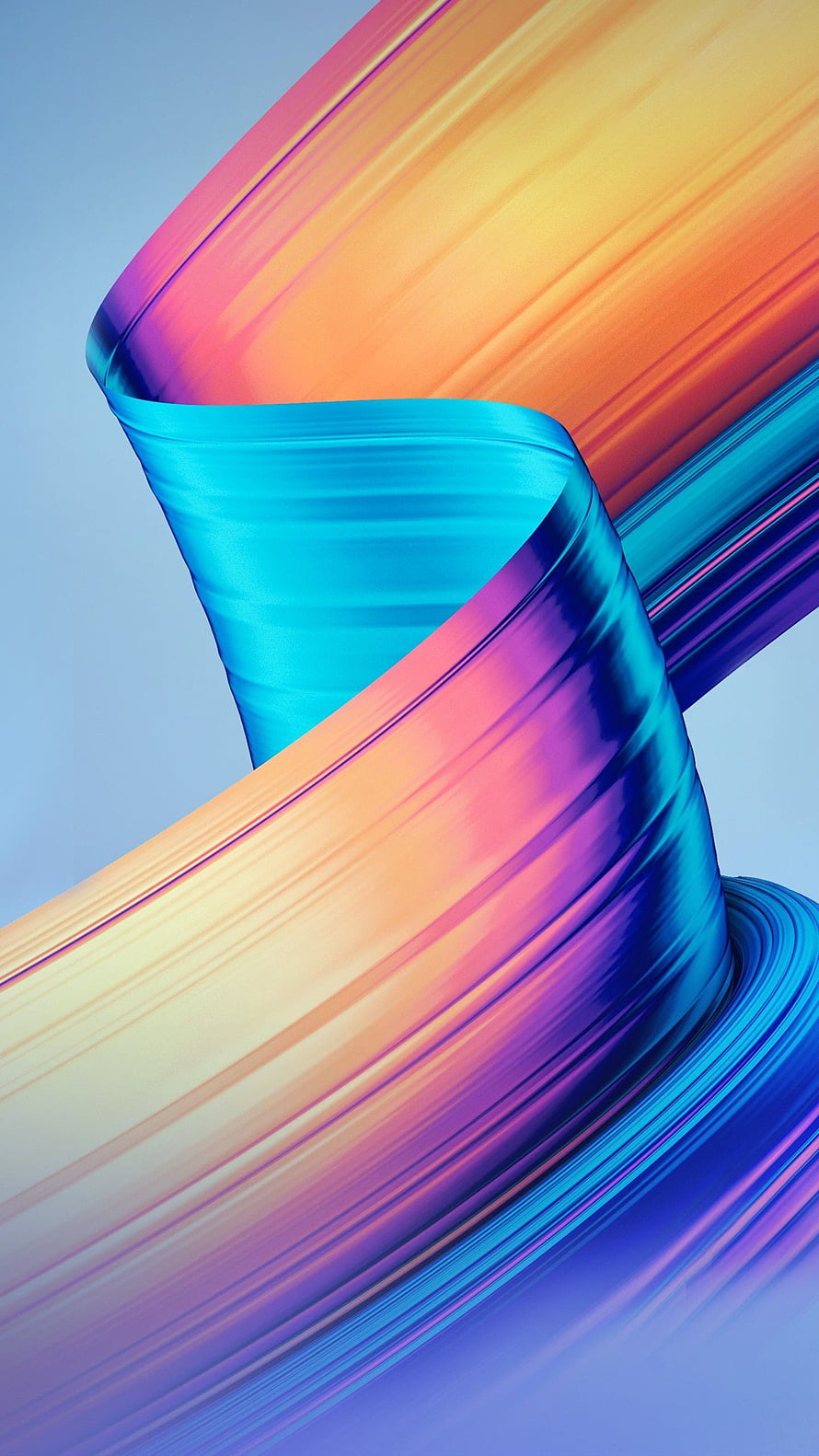 Vibrant Abstract Neon Ribbon Flowing in Pastel and Electric Hues HD phone wallpaper