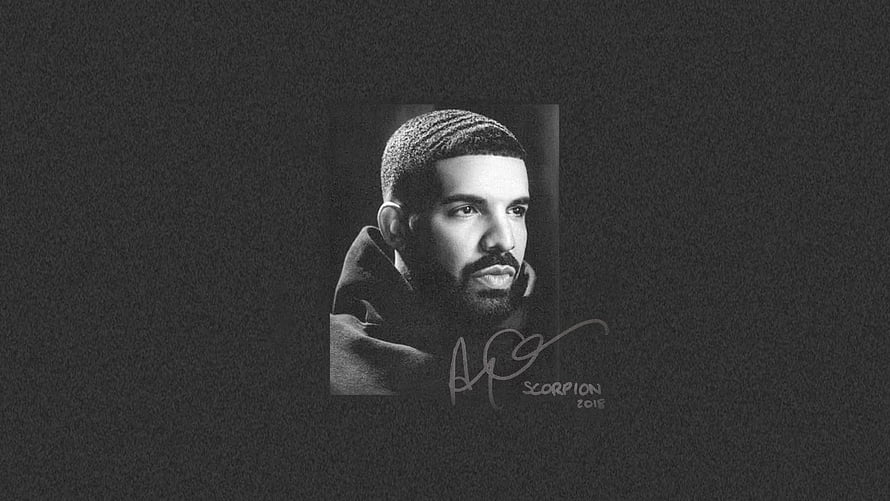 Drake Scorpion Album Black and White Portrait Wallpaper HD wallpaper