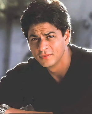 Shah Rukh Khan Portrait in Black Shirt with Soft Background Lighting HD phone wallpaper