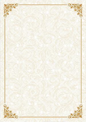 Elegant Gold Ornamental Frame with Subtle Floral Pattern on Cream Background HD phone wallpaper