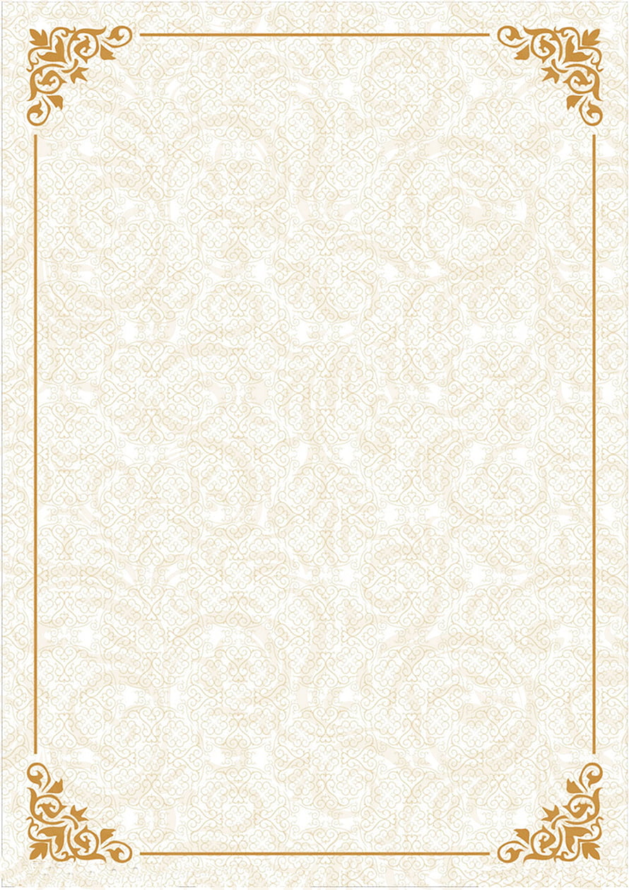 Elegant Gold Ornamental Frame with Subtle Floral Pattern on Cream Background HD phone wallpaper