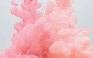Soft Pink Ink Clouds Billowing in Clear Water Abstract Macro Photography HD wallpaper