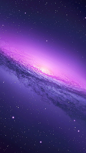 Purple and Pink Milky Way Galaxy with Starry Night Sky HD phone wallpaper