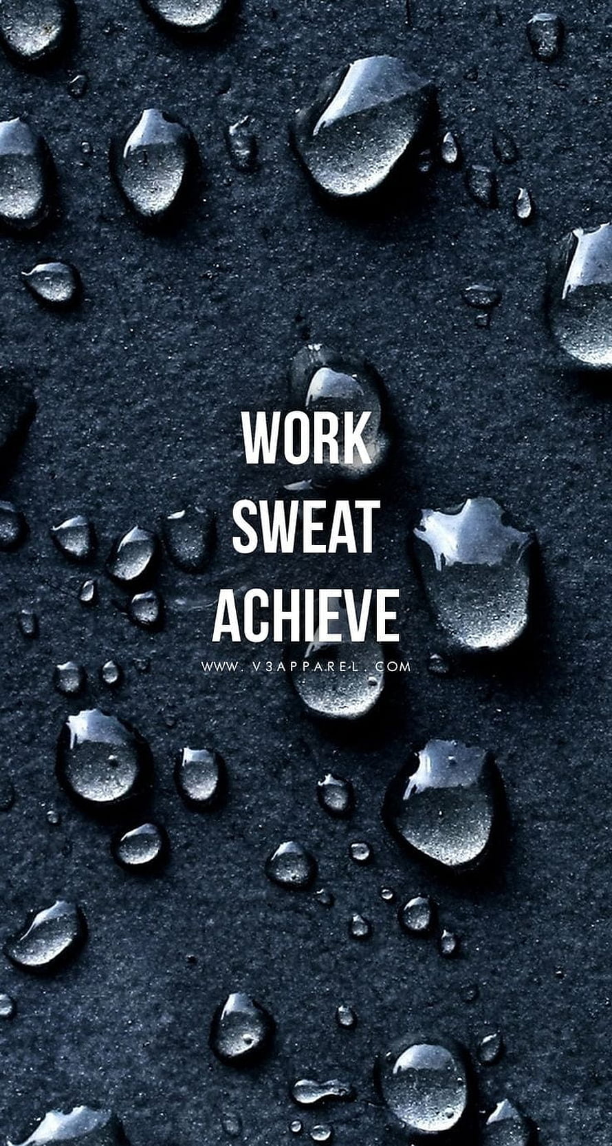 Motivational Gym Quote on Dark Wet Surface with Water Droplets HD phone wallpaper