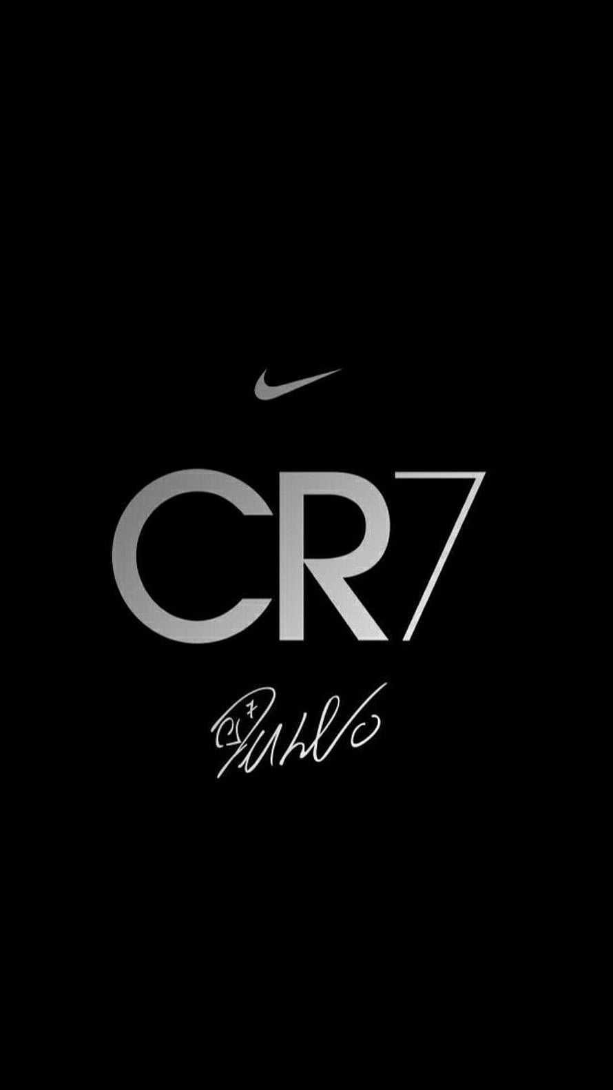 Cristiano Ronaldo CR7 Signature Logo on Black Background HD phone wallpaper
