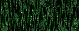 Green Digital Matrix Code Rain on Black Background HD wallpaper
