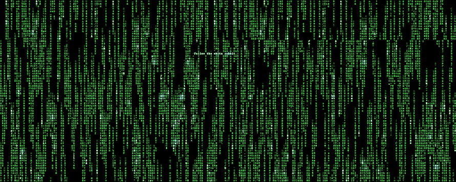 Green Digital Matrix Code Rain on Black Background HD wallpaper