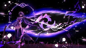 Raiden Shogun Unleashing Electro Power in Genshin Impact HD wallpaper