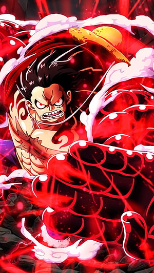 Monkey D. Luffy Gear Fourth Boundman One Piece Anime Character Artwork, PotaraX - GEAR 4TH: BOUNDMAN - Monkey D. Luffy {Icon - PC Background - } #OnePiece #monkeydluffy #Gear4th, Luffy Gear Fourth HD phone wallpaper
