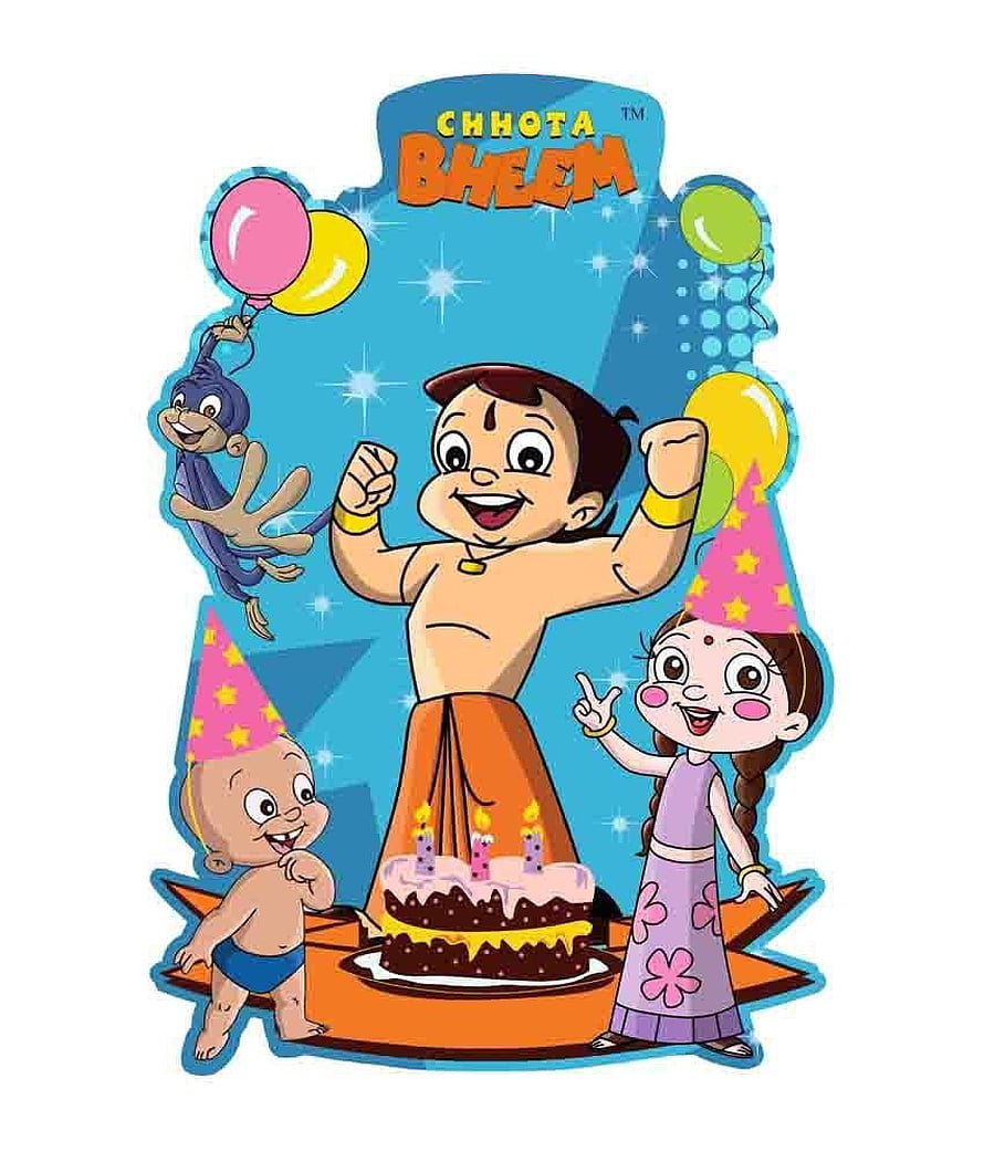 Chhota Bheem Birthday Celebration with Friends and Cake HD phone wallpaper