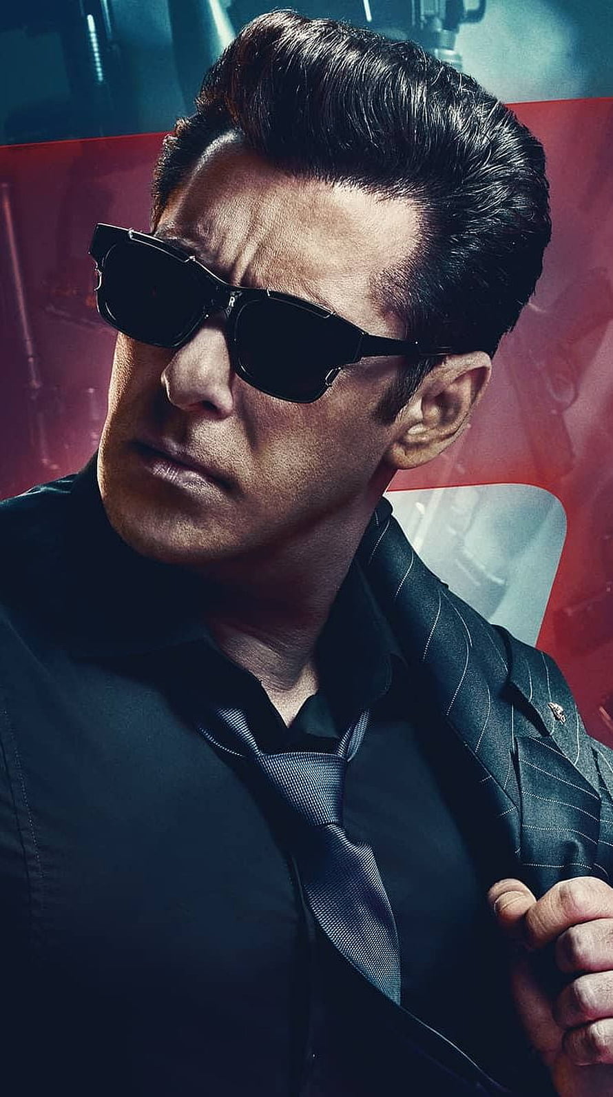 Salman Khan in Bodyguard: A Close-Up Portrait in Dark Suit and Sunglasses HD phone wallpaper