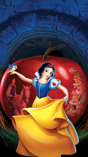 Snow White and the Seven Dwarfs Classic Disney Animation Poster Art HD phone wallpaper