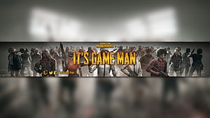 PUBG Battlegrounds YouTube Banner Featuring Armed Characters and Game Man Text, Create a youtube banner game of PUBG cool. Youtube banners, Youtube banner background, Youtube banner template, Game Banner HD wallpaper