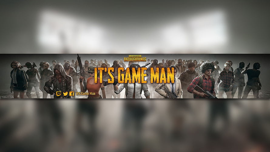 PUBG Battlegrounds YouTube Banner Featuring Armed Characters and Game Man Text, Create a youtube banner game of PUBG cool. Youtube banners, Youtube banner background, Youtube banner template, Game Banner HD wallpaper