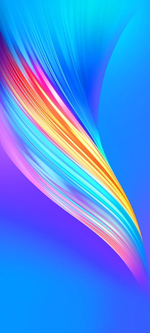 Vibrant Abstract Flowing Light Streaks on Blue Gradient Background HD phone wallpaper