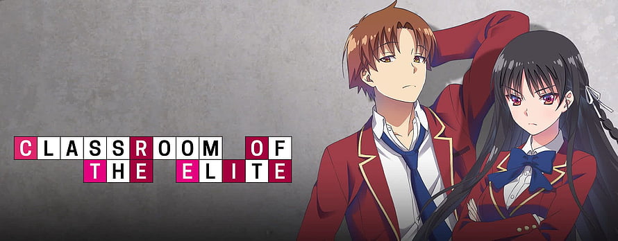 Classroom of the Elite Anime Characters in Red School Uniforms HD wallpaper
