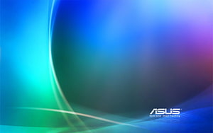 Asus Vivobook 15 Abstract Blue and Green Gradient Wallpaper with Flowing Light Curves HD wallpaper