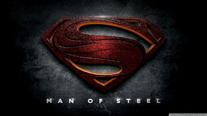Man of Steel Superman Emblem on Dark Textured Background HD wallpaper