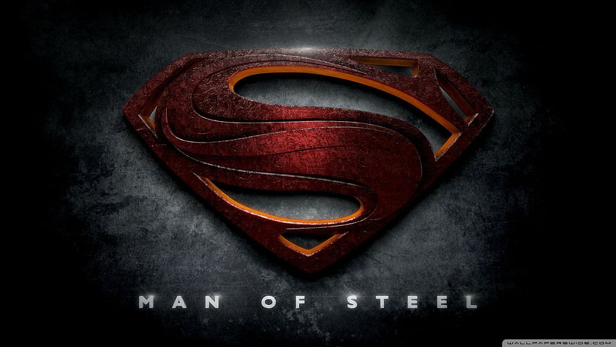 Man of Steel Superman Emblem on Dark Textured Background HD wallpaper
