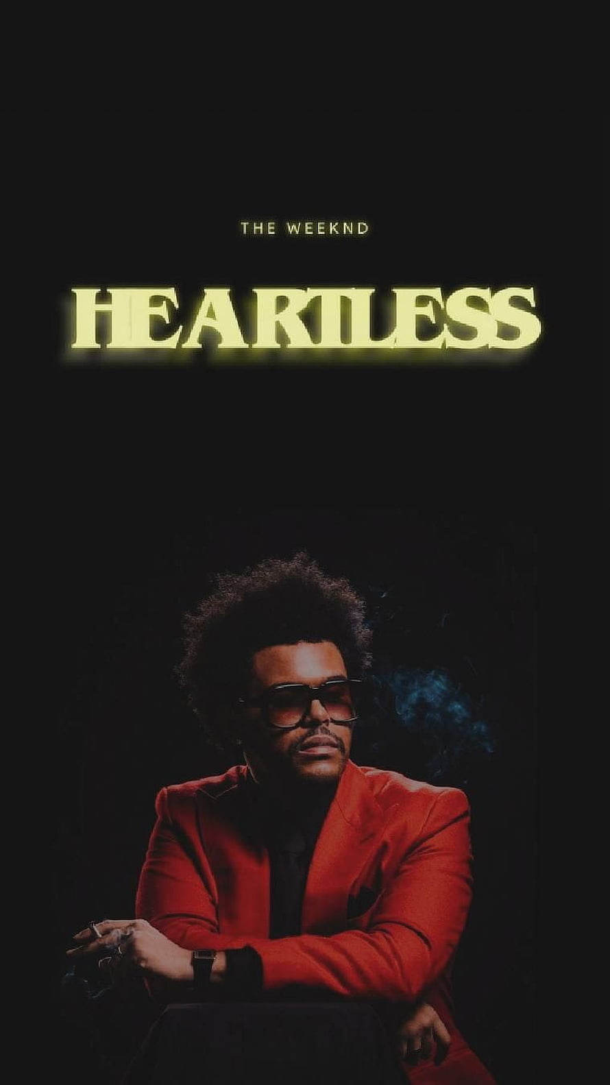 The Weeknd Heartless Album Cover Art with Red Suit and Sunglasses HD phone wallpaper