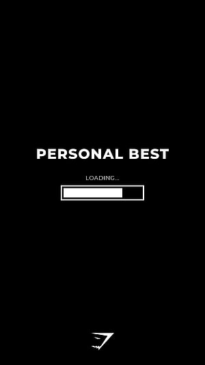 Gymshark Personal Best Loading Screen Minimalist Black Aesthetic Wallpaper HD phone wallpaper