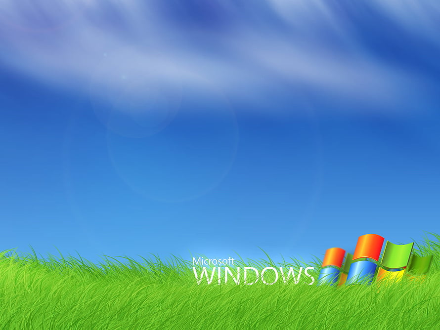 Microsoft Windows 7 Bliss Grass and Sky Desktop Background HD wallpaper